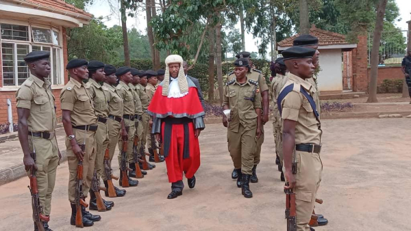 Deputy Chief Justice Hon. Justice Richard Buteera at the opening ceremony of the 02-daty court of appeal special session in Mbarara